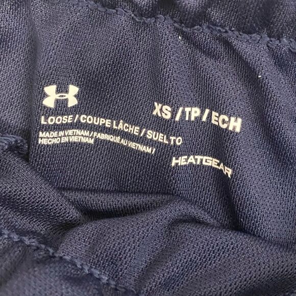 Under Armour | Navy Blue and White Track Shorts - Picture 7 of 15